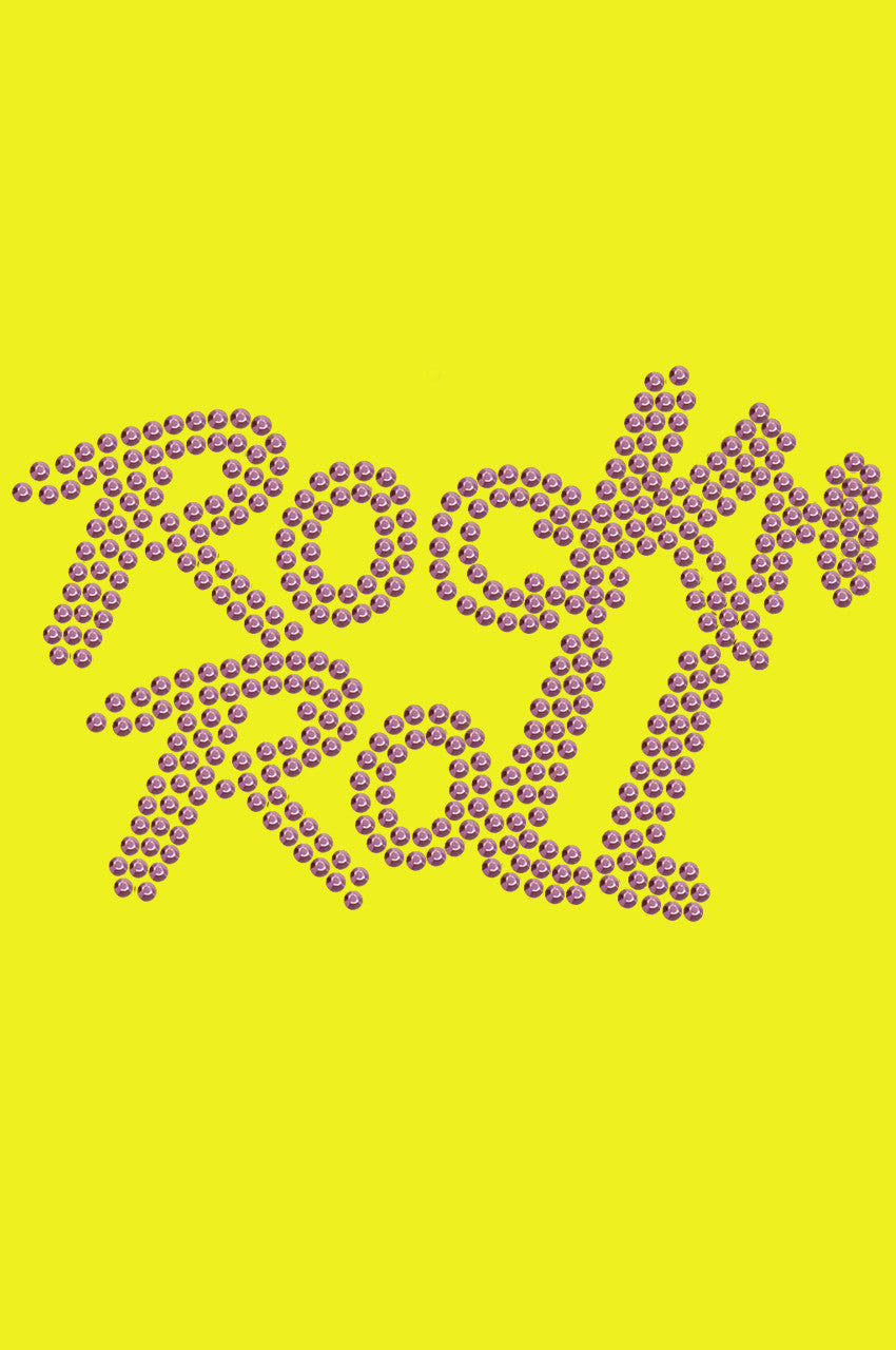 Rock n Roll (Pink Rhinestuds) - Bandanna Yellow