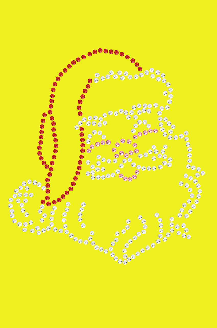 Santa Face Small - Bandana Yellow