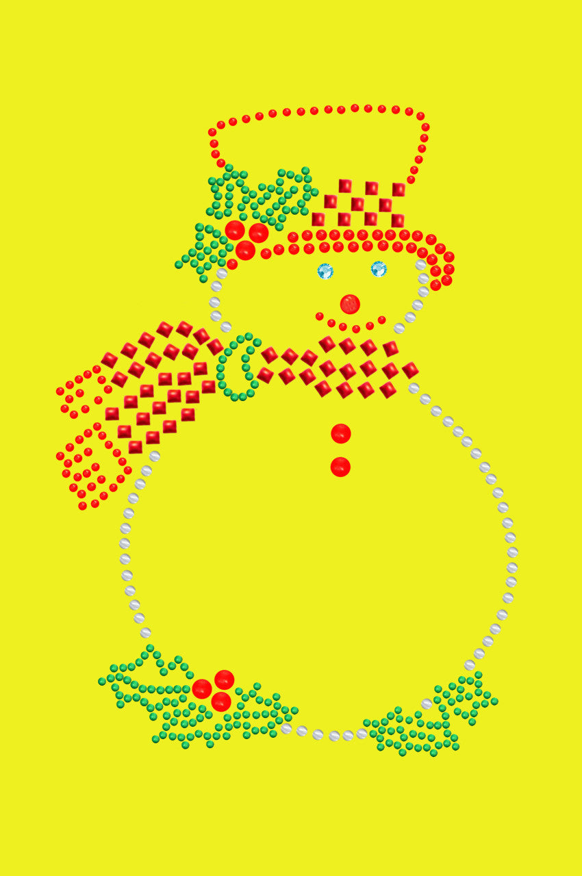 Snowman Outline - Bandana Yellow