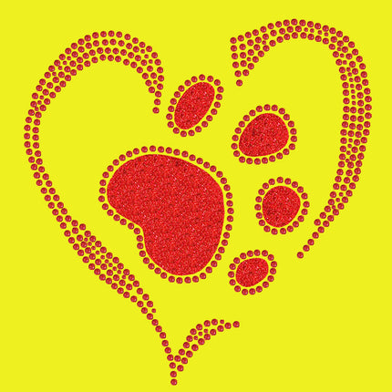 Red Paw Heart - Bandanna