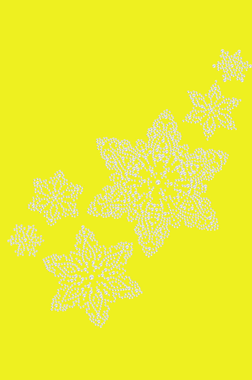 Rhinestone Snowflakes - Bandana Yellow