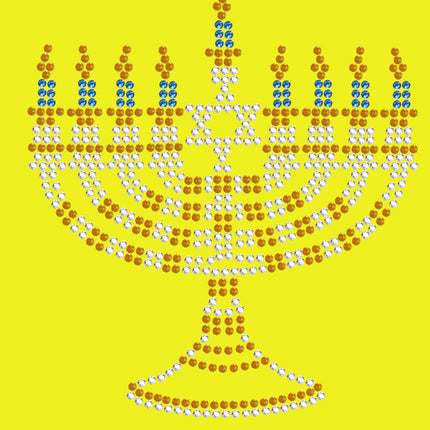 Menorah Blue & Gold (Small) - Bandanna