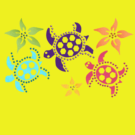 Satin Sea Turtles with Flowers - Bandanna