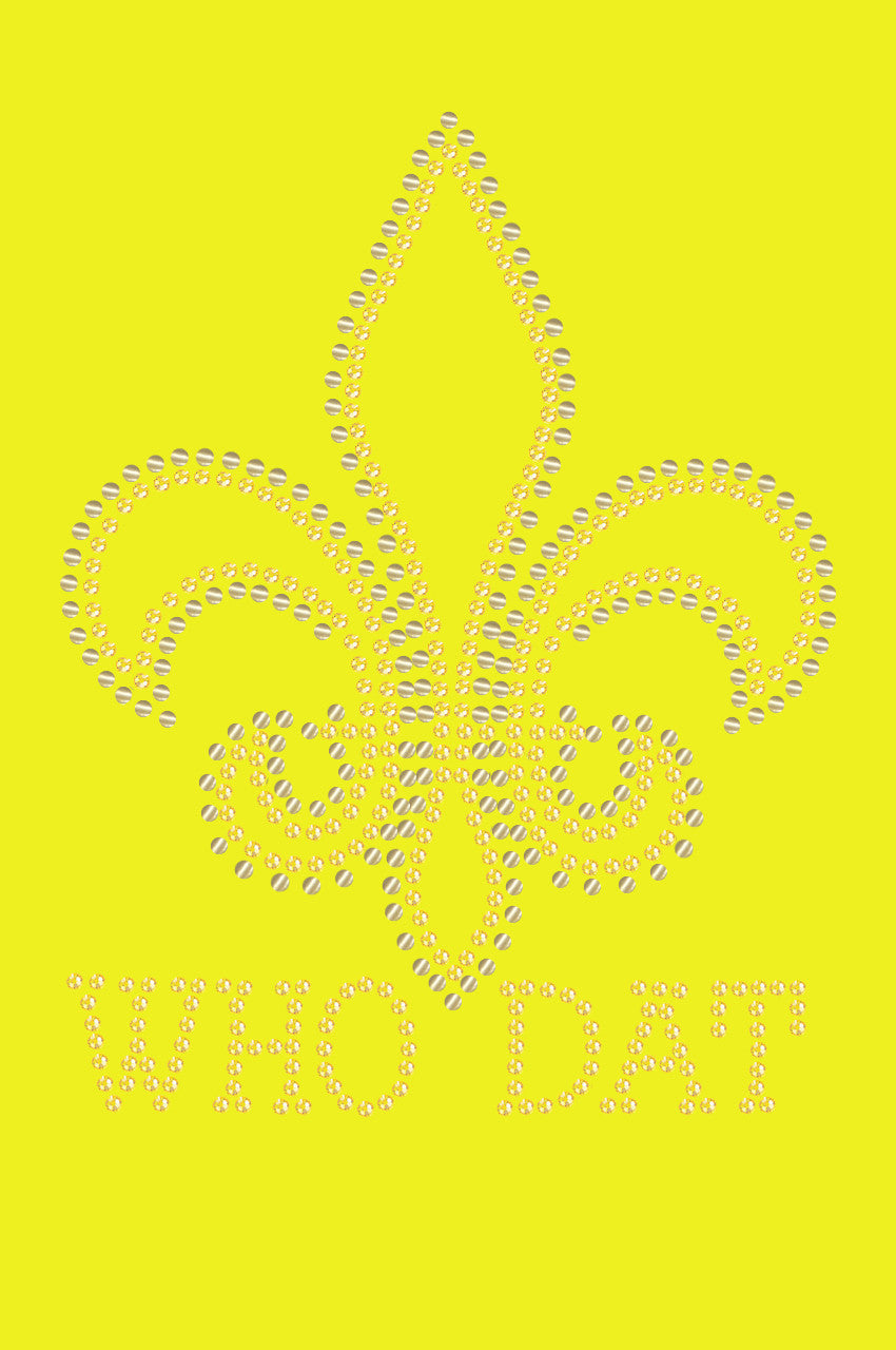 Fleur de Lis with Who Dat - Bandanna Yellow