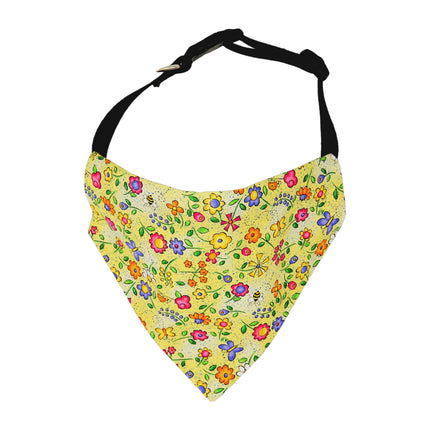 Yellow Floral Dog Bandana