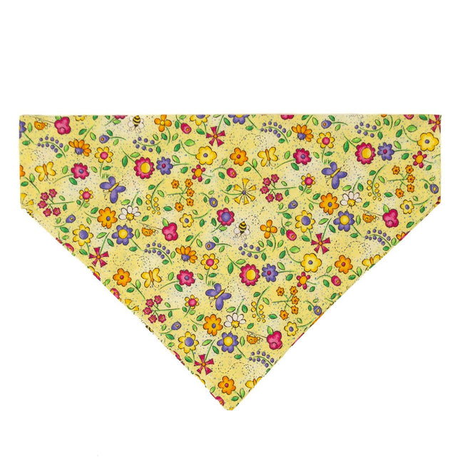 Yellow Floral Dog Bandana