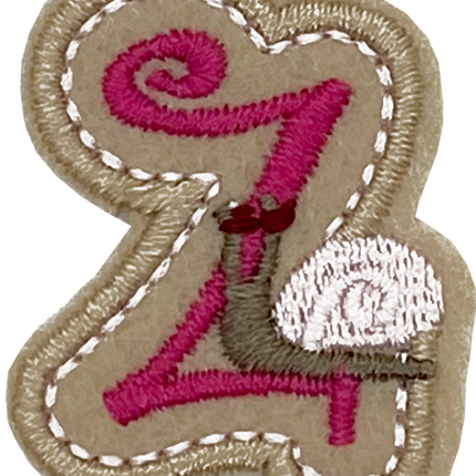 Curly Pink Z - Patch