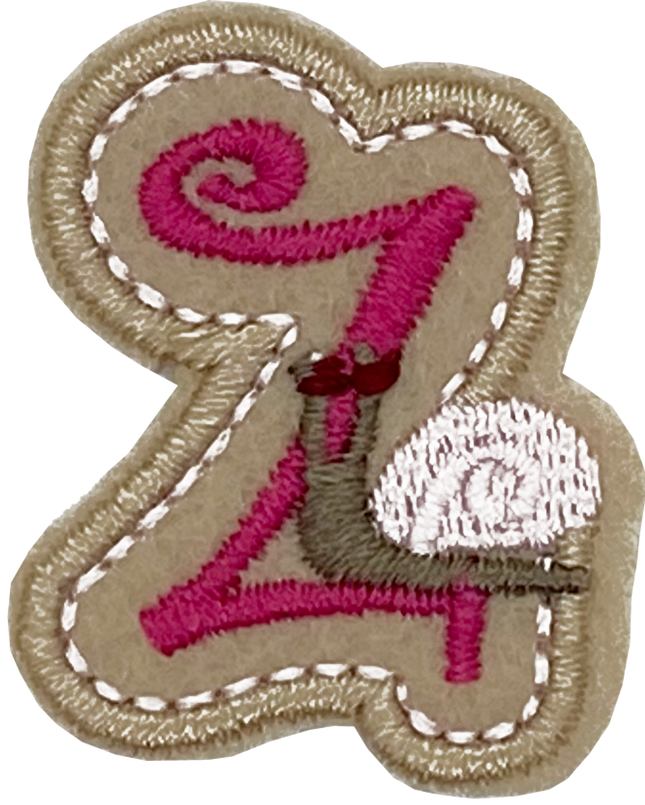 Curly Pink Z - Patch