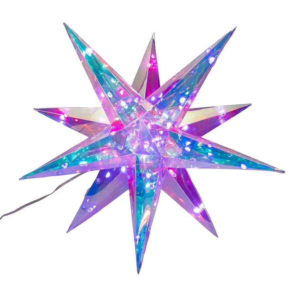 Kurt Adler 13.25-Inch 40-Light RGB Smart LED Holographic Starburst