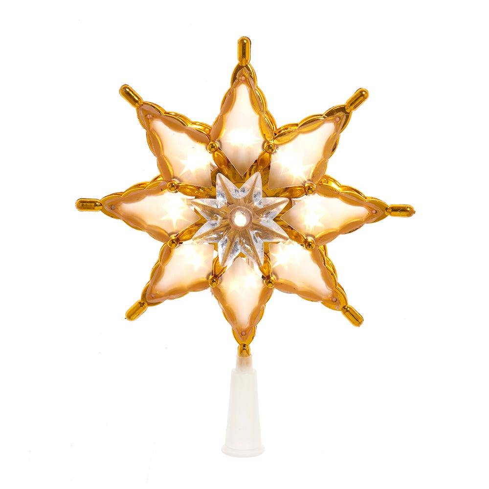 Kurt Adler 10-Inch 18-Light LED Multifunction 8-point Star Treetop