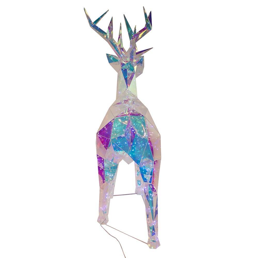 Kurt Adler 35.4-Inch Pre-Lit 500 Cool White LED Multifunction Holographic Reindeer