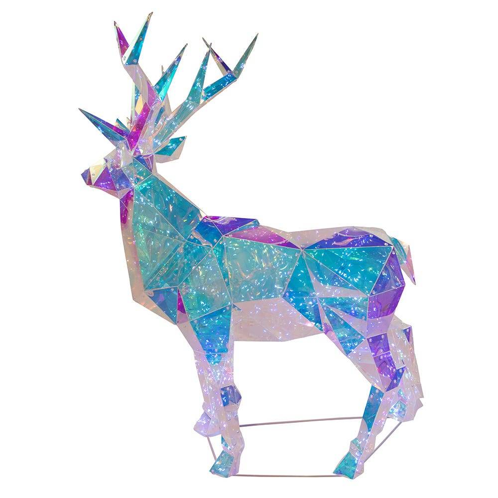 Kurt Adler 35.4-Inch Pre-Lit 500 Cool White LED Multifunction Holographic Reindeer