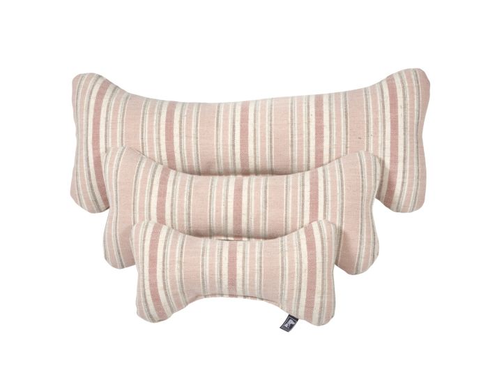 Bumper Bone Pillow Pink Champagne Sanibel Stripe