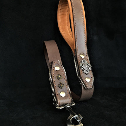 The ''Aztec'' leash GREY