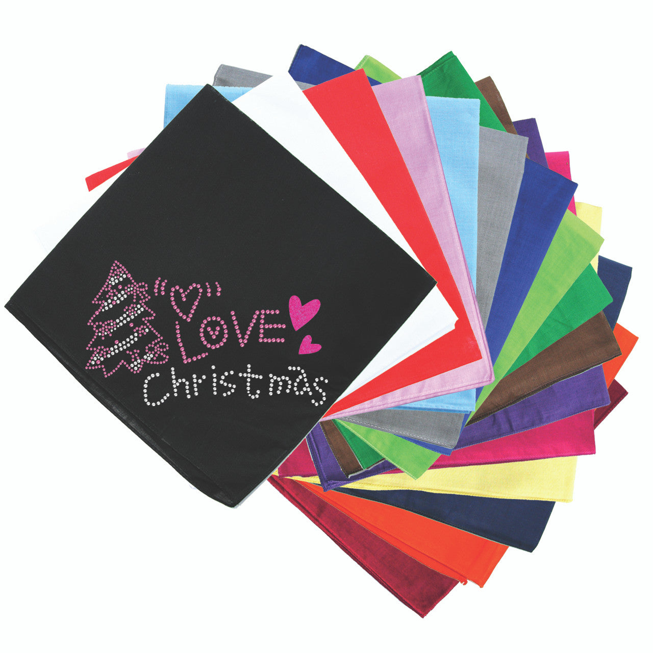 Love Pink Christmas - Bandana Black