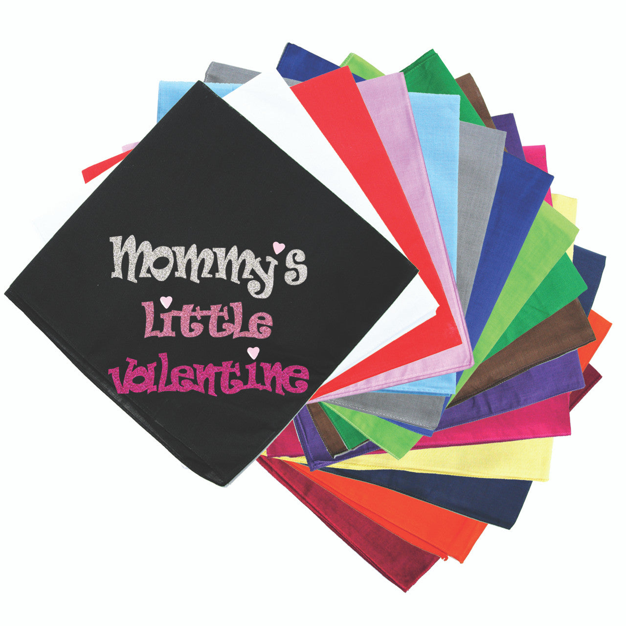 Mommy's Little Valentine Bandanna Black