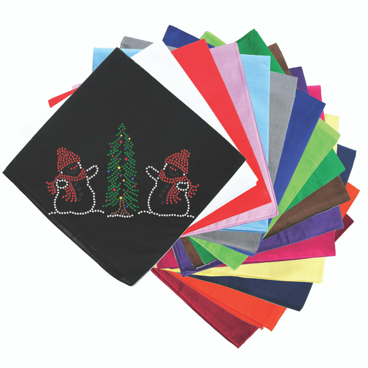 Two Snowmen in Trees - Bandana Large (22