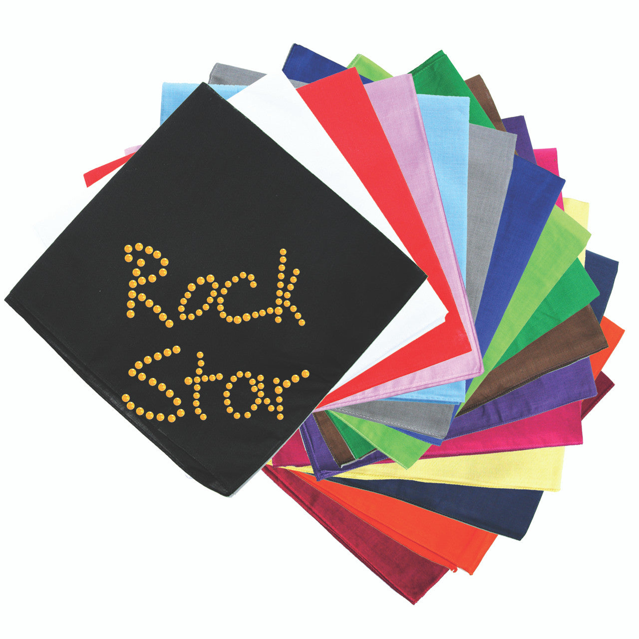 Rock Star (Gold) - Bandanna Black