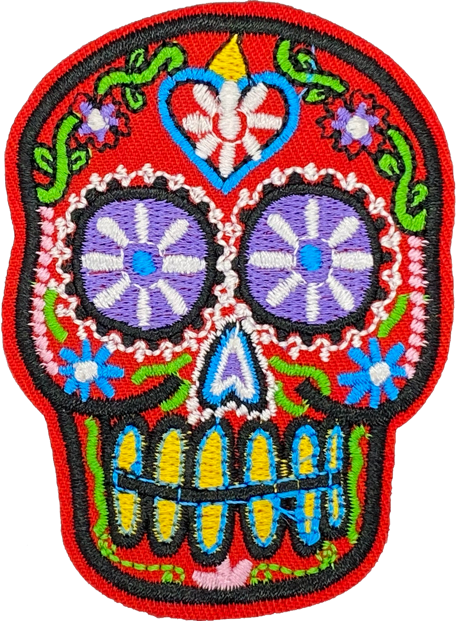 Red Sugar Skull (L) - Patch