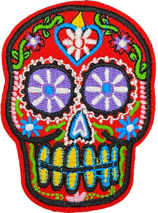 Red Sugar Skull (L) - Patch