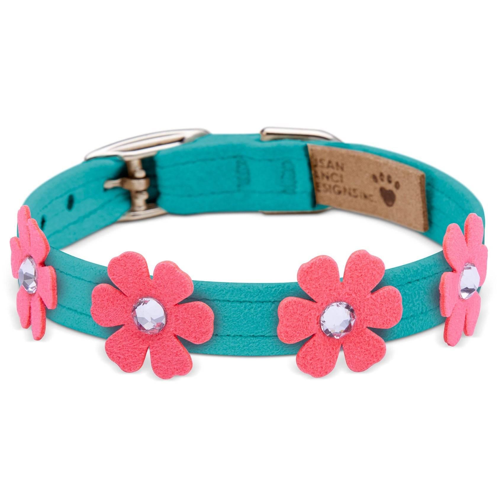 Pretty Petunia Flower Collar Bimini Blue With Electric Pink