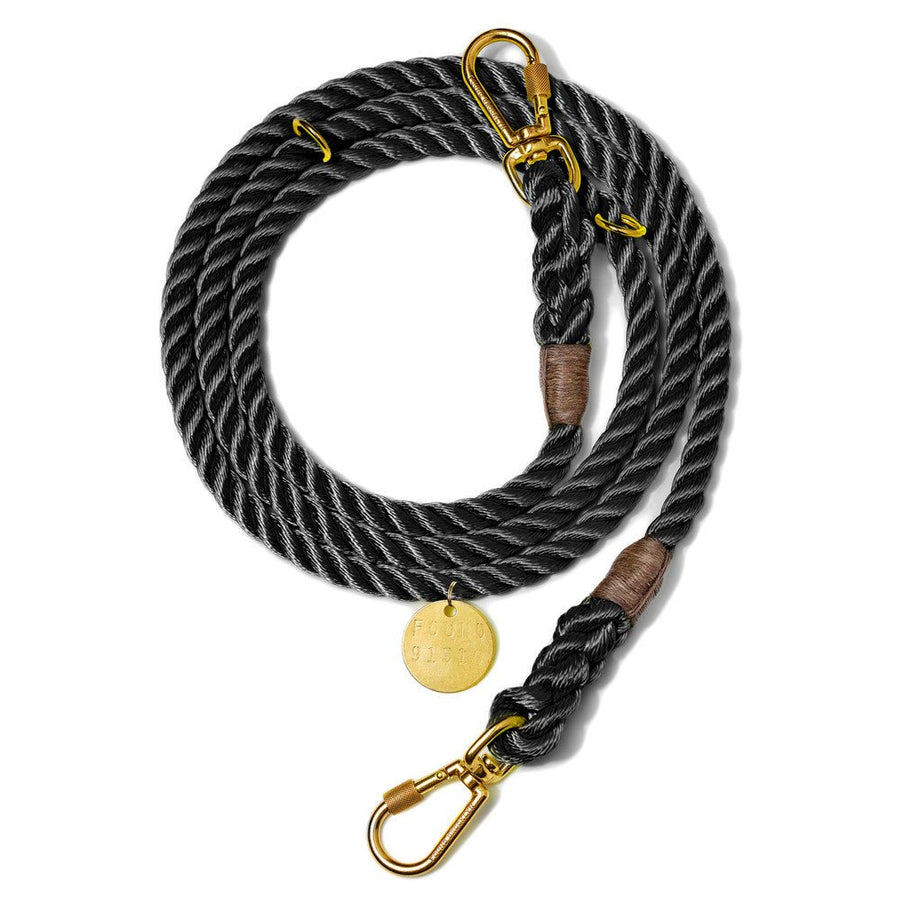 Black Rope Dog Leash Adjustable