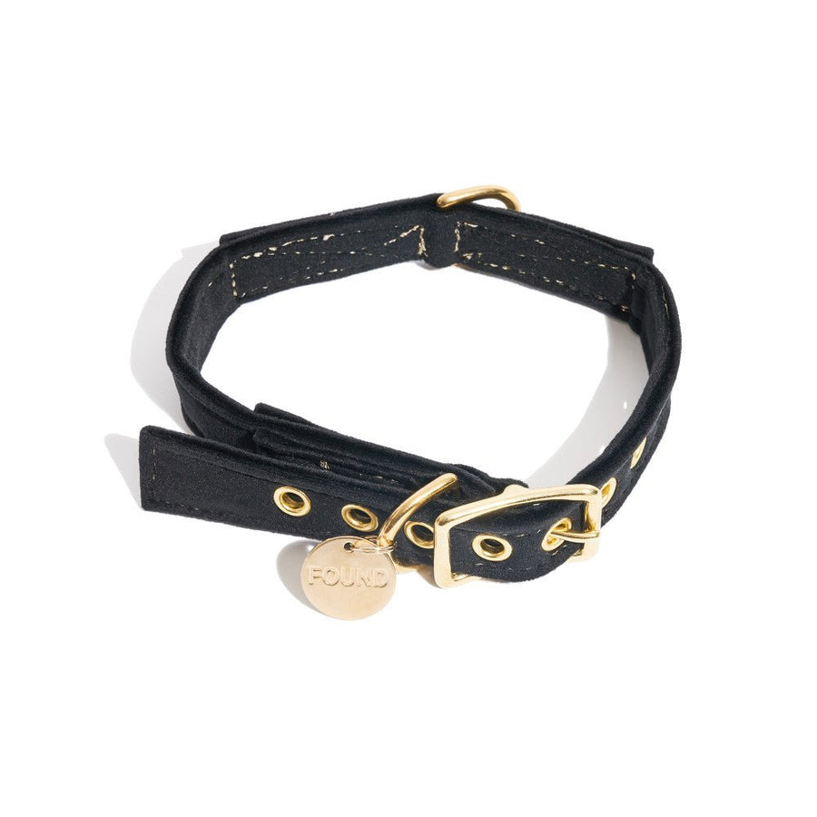 Black Washable Velvet Cat & Dog Collar