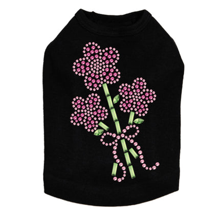 Pink Flower Bouquet - Dog Tank