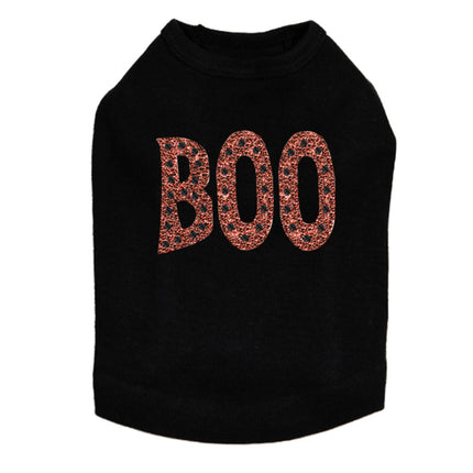 Orange Glitter Boo - Dog Tank