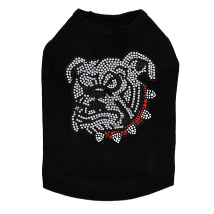 Bulldog Face (White) - Dog Tank