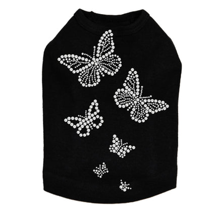 Rhinestone Butterflies - Dog Tank