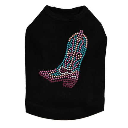 Boot (Pink & Turquoise) - Dog Tank