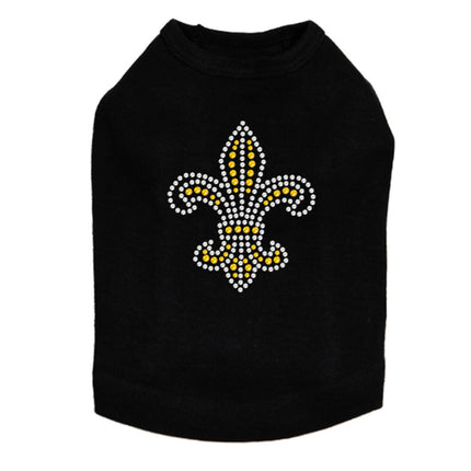 Fleur de Lis (Gold Rhinestones) - Dog Tank