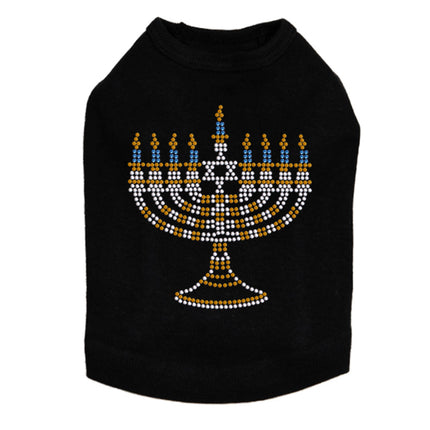 Menorah - Small (Blue, Silver, & Gold) - Dog Tank