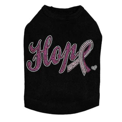 Hope with Cancer Ribbon - Dog Tank