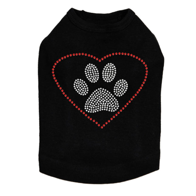 Heart with Paw - Dog Tank