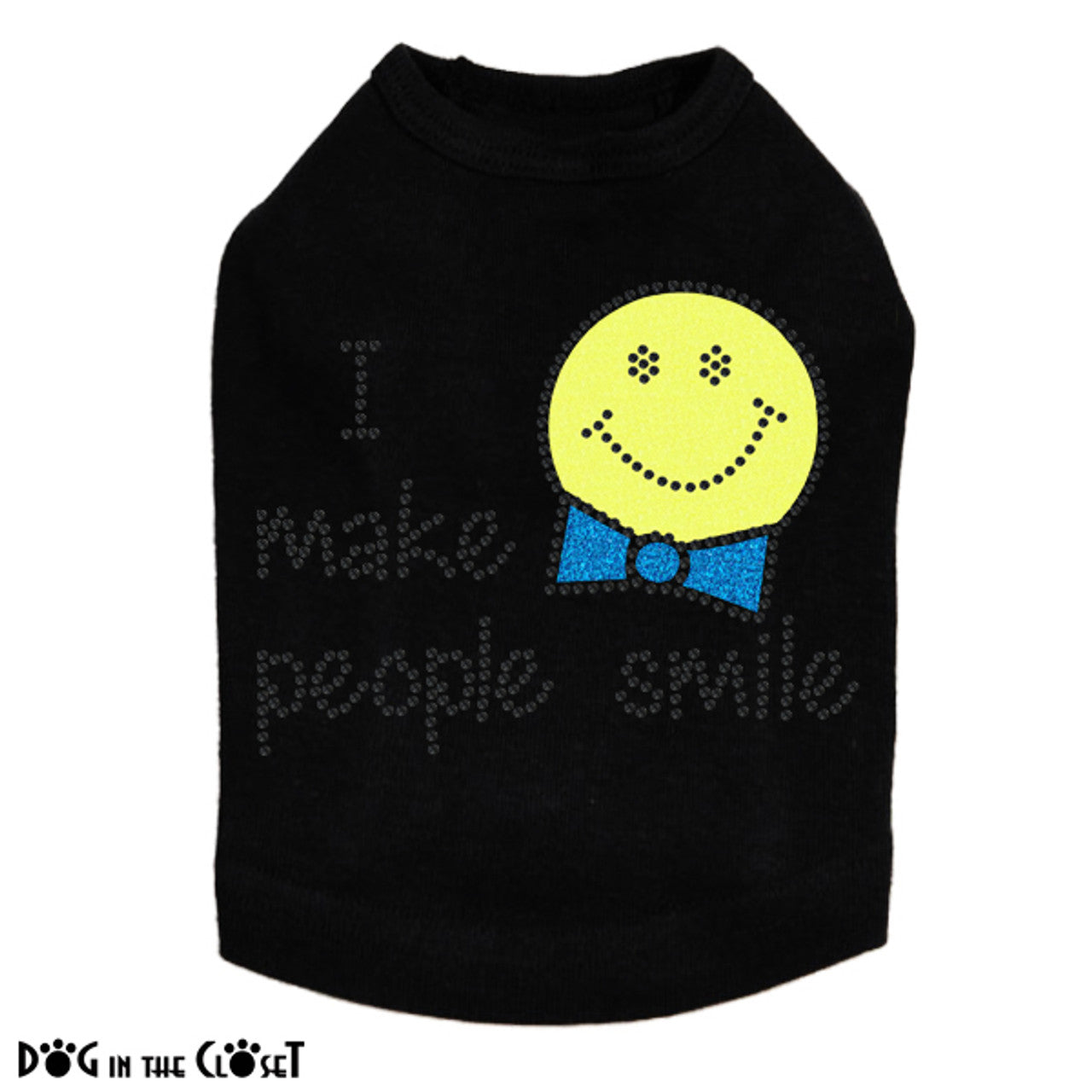 I Make People Smile (Boy) - Dog Tank Black