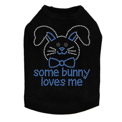 Some Bunny Loves Me (Blue) - Dog Tank