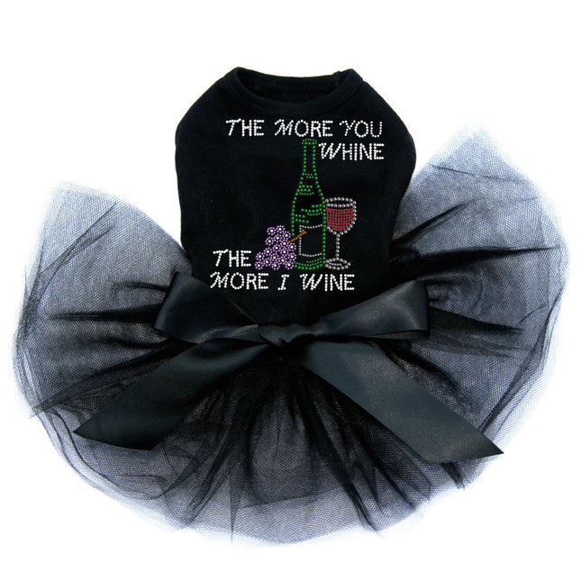 Wine Bottle, Glass & Grapes - The More you Whine... - Custom Tutu