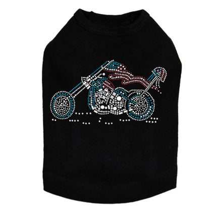 Motorcycle - Red, White, & Turquoise - Dog Tank