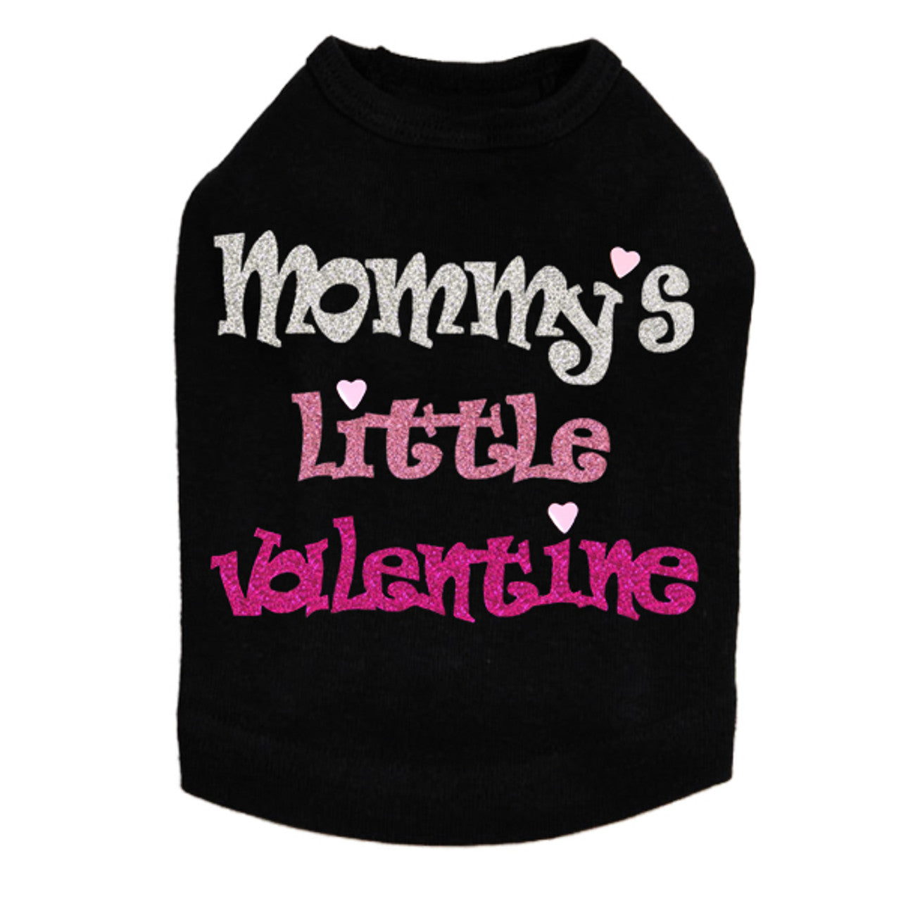 Mommy's Little Valentine - Dog Tank Black