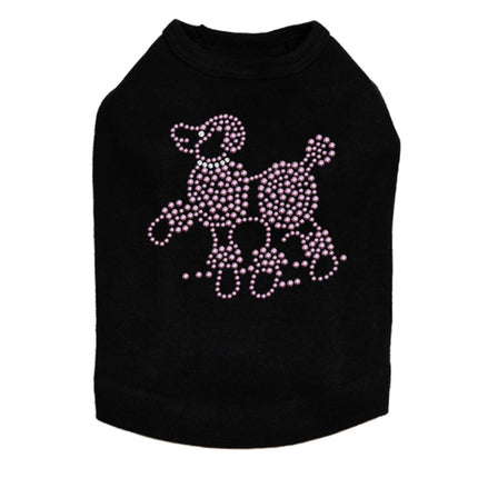 Poodle (Pink Rhinestuds) - Dog Tank