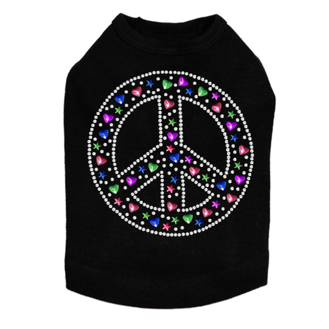 Peace Sign (Stars & Hearts) - Dog Tank