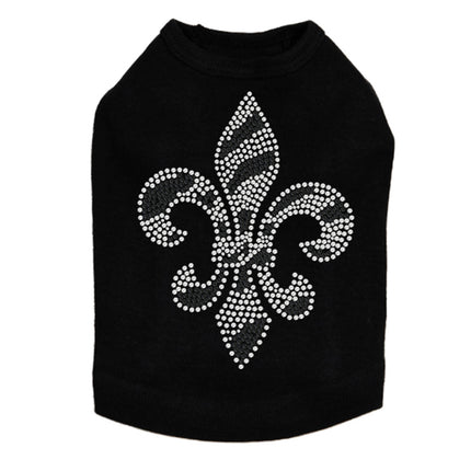 Fleur de Lis (Zebra Print) - Dog Tank