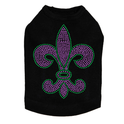 Fleur de Lis Purple & Green - Dog Tank