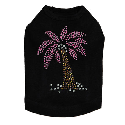 Palm Tree (Pink) Dog Tank