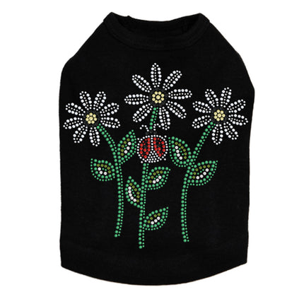 Daisies with Lady Bugs - Dog Tank