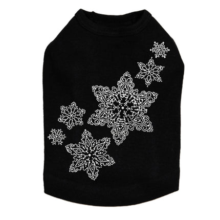 Rhinestone Snowflakes - Dog Tank