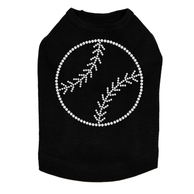 Baseball (Rhinestone Outline) - Dog Tank