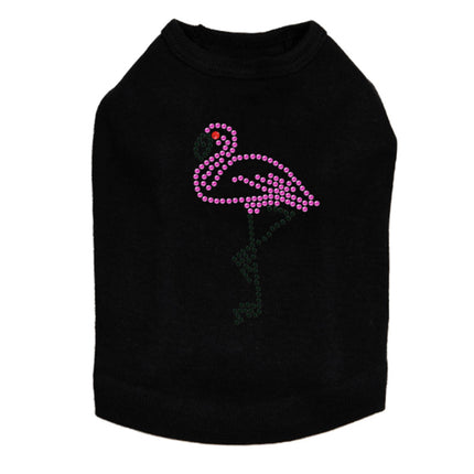 Pink Flamingo with Black Legs (Small) - Dog Tank